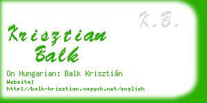 krisztian balk business card